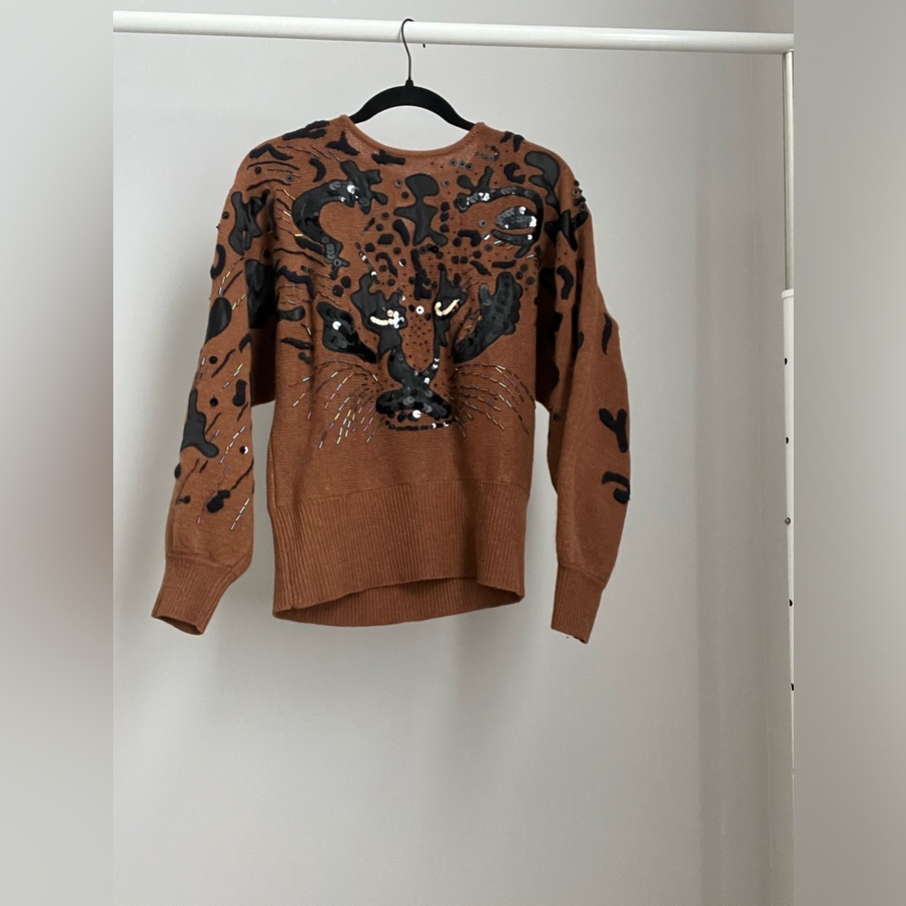 Cache Vintage Leopard Sweater